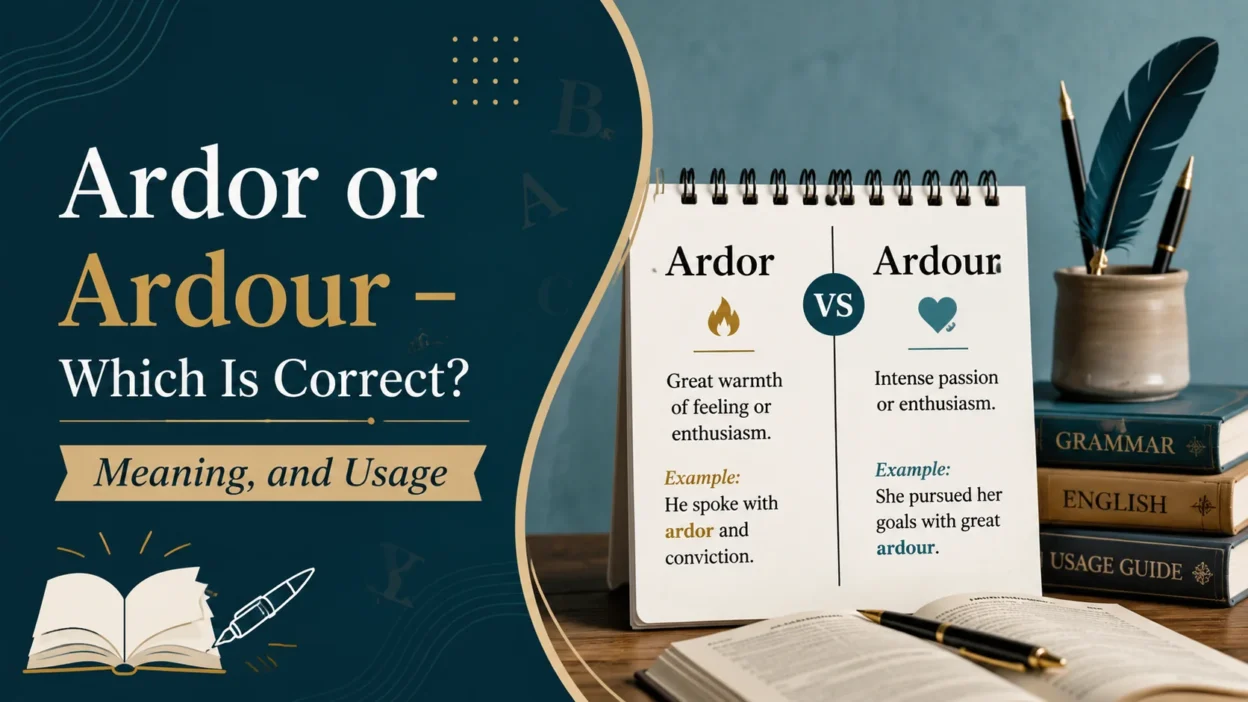 Ardor or Ardour – Which Is Correct? Meaning, and Usage