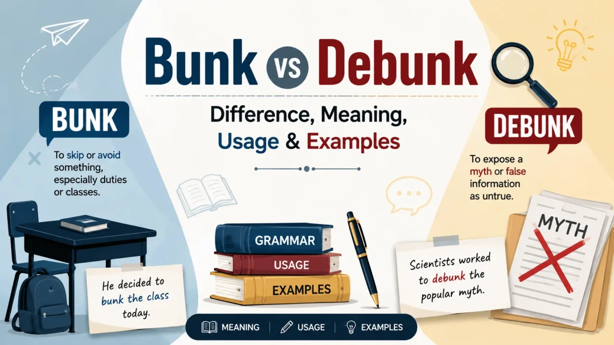 Bunk vs Debunk – Difference, Meaning, Usage & Examples