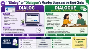 “Dialog” or “Dialogue”: Meaning, Usage, and the Right Choice