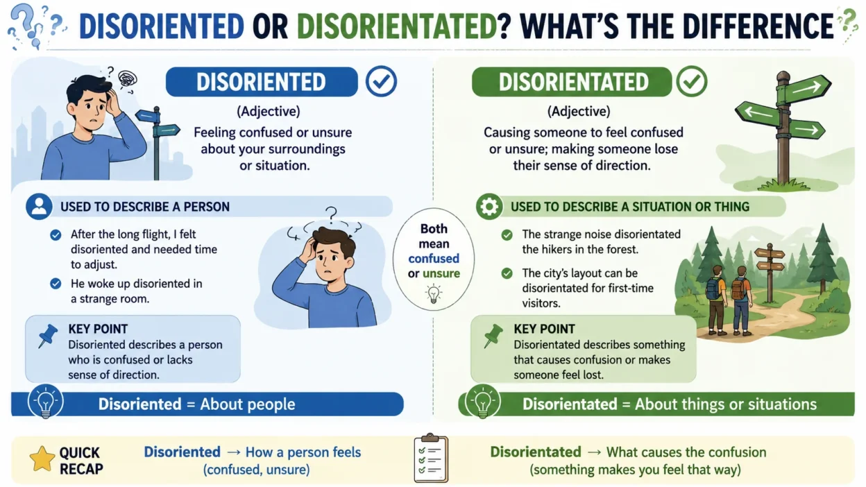 Disoriented or Disorientated? What’s the Difference