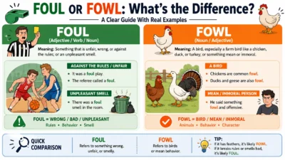 Foul or Fowl: What’s the Difference? A Clear Guide With Real Examples