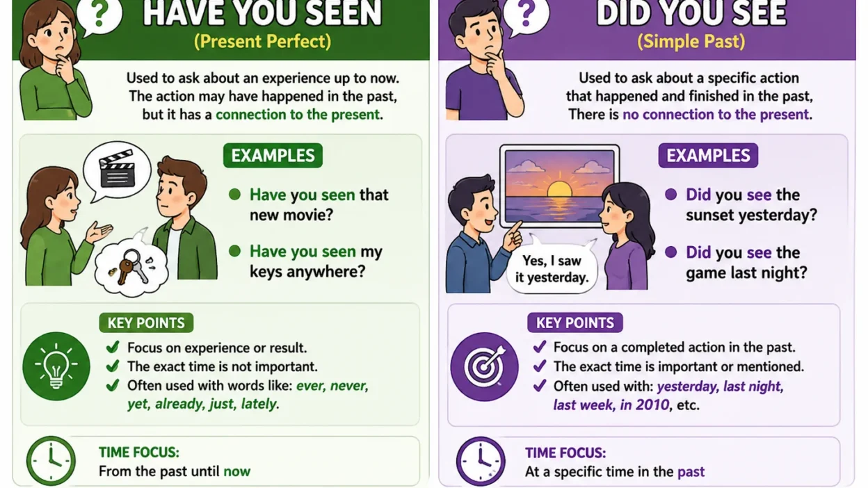 Have You Seen vs Did You See: The Complete Guide