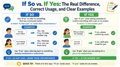 If So vs. If Yes: The Real Difference, Correct Usage, and Clear Examples