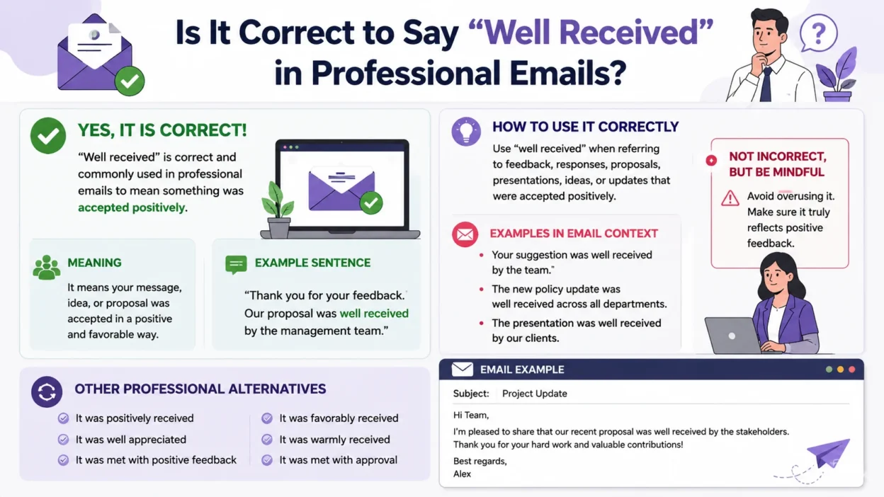Is It Correct to Say “Well Received” in Professional Emails?