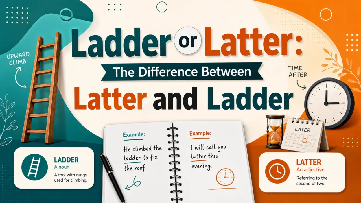 Ladder or Latter: The Difference Between Latter and Ladder