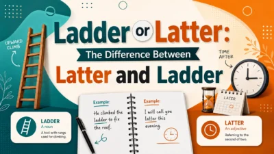 Ladder or Latter: The Difference Between Latter and Ladder