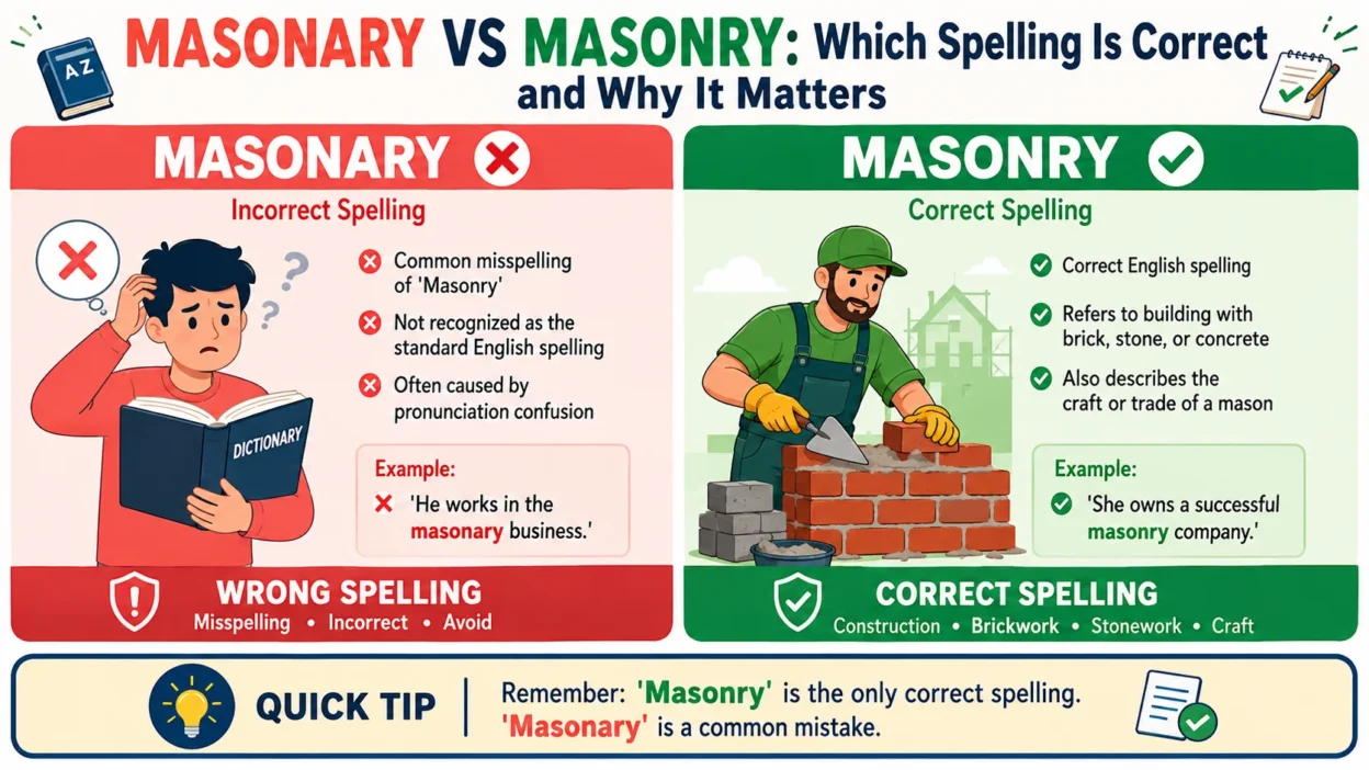 Masonary vs Masonry: Which Spelling Is Correct and Why It Matters