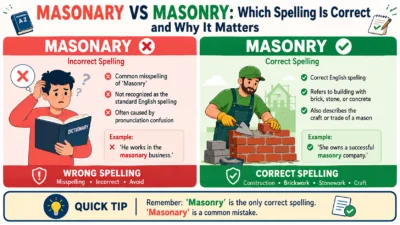 Masonary vs Masonry: Which Spelling Is Correct and Why It Matters