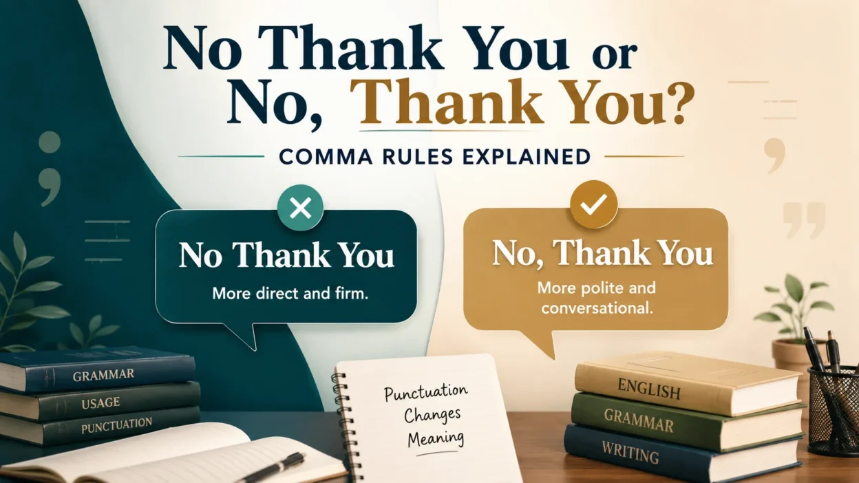 No Thank You or No, Thank You? Comma Rules Explained