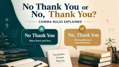 No Thank You or No, Thank You? Comma Rules Explained