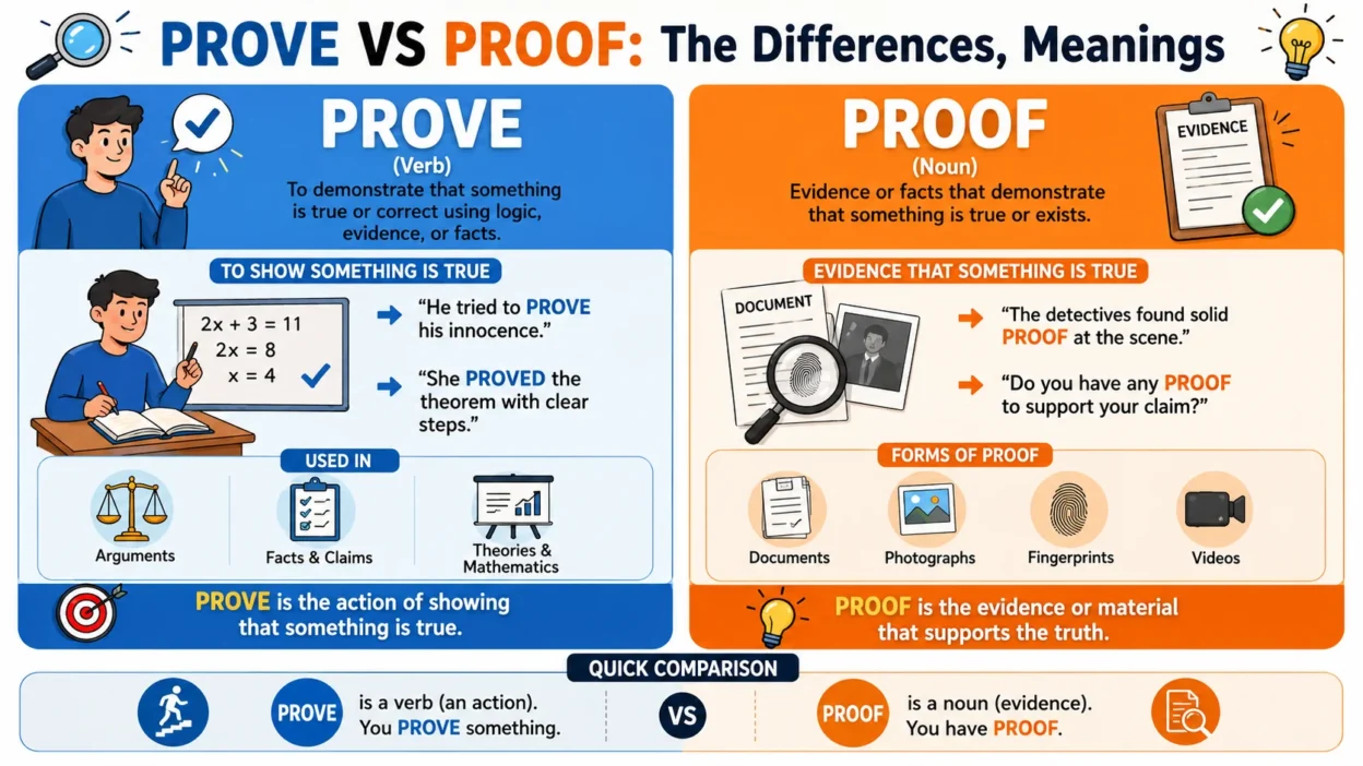 Prove vs Proof: The Differences, Meanings