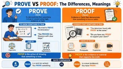 Prove vs Proof: The Differences, Meanings