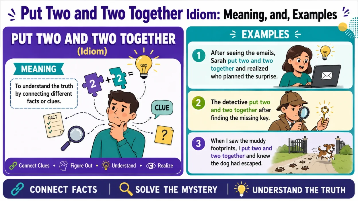 Put Two and Two Together Idiom: Meaning, and, Examples
