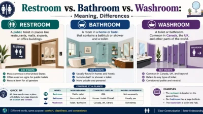 Restroom vs. Bathroom vs. Washroom: Meaning, Differences