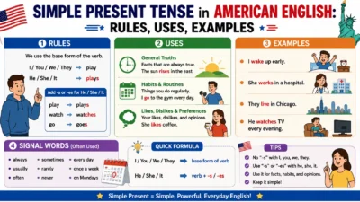 Simple Present Tense in American English: Rules, Uses, Examples