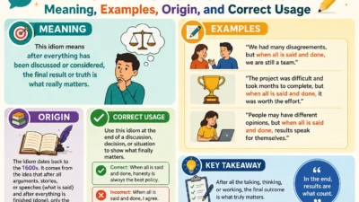 When All Is Said and Done: Meaning, Examples, Origin, and Correct Usage