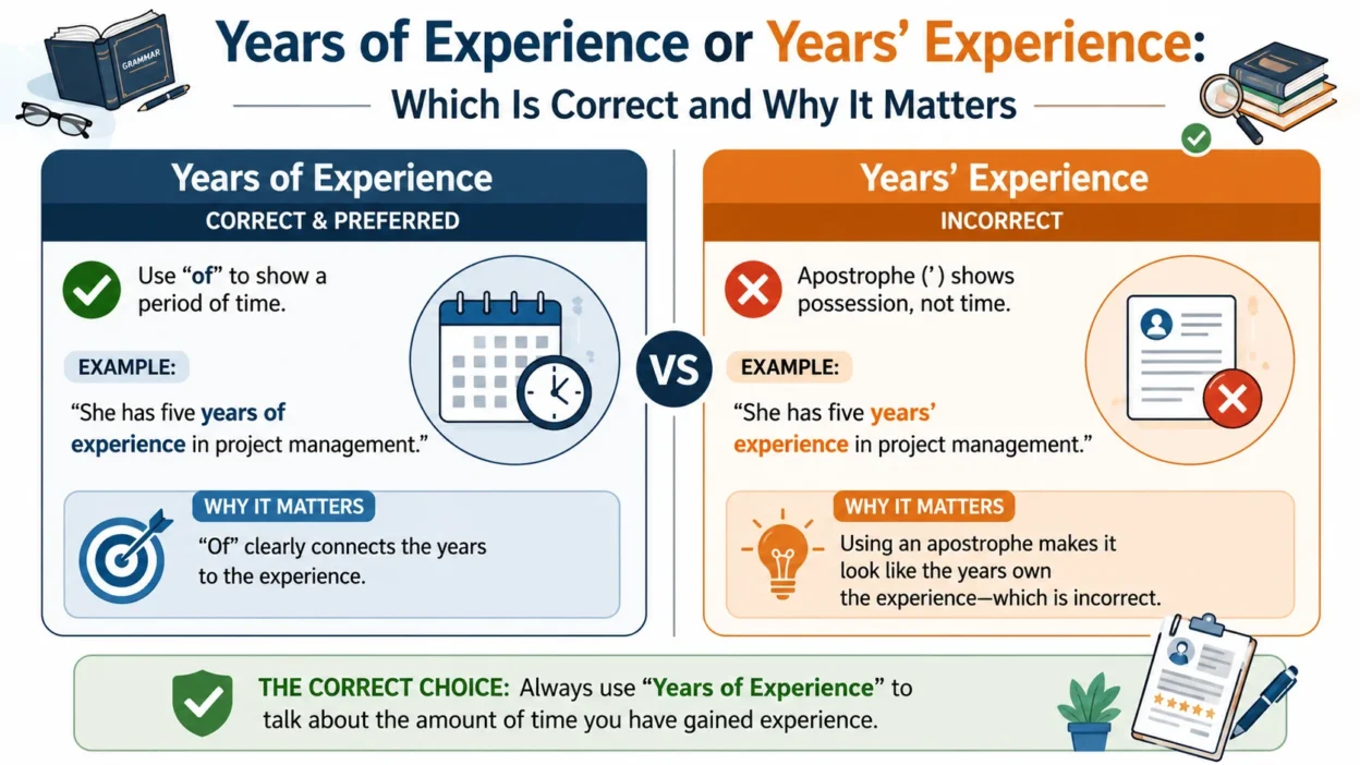 Years of Experience or Years’ Experience: Which Is Correct and Why It Matters