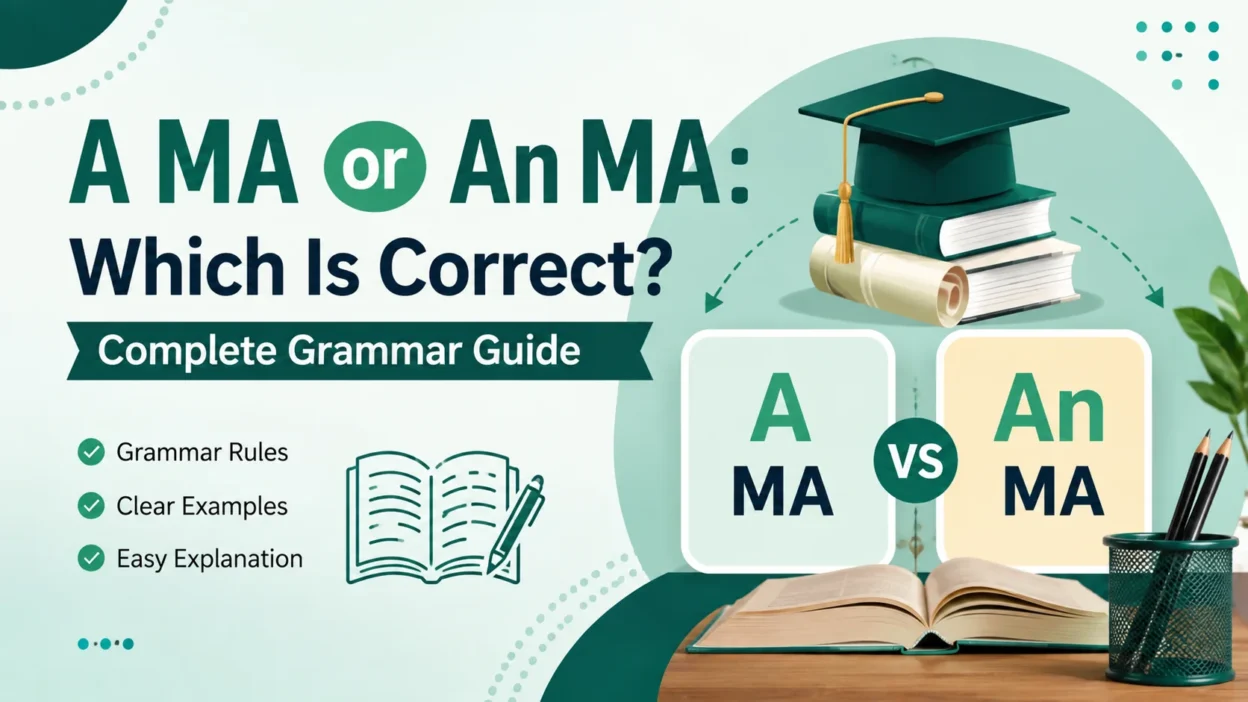 A MA or An MA: Which Is Correct? Complete Grammar Guide