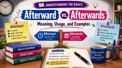 Afterward vs. Afterwards: Meaning, Usage, and Examples