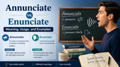 Annunciate vs. Enunciate: Meaning, Usage, and Examples
