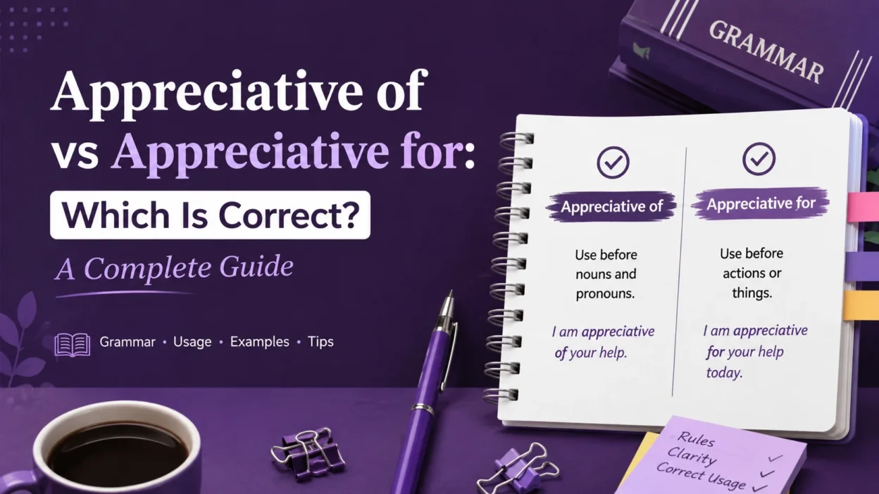 Appreciative of vs Appreciative for: Which Is Correct? A Complete Guide