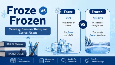 Froze vs Frozen: Meaning, Grammar Rules, and Correct Usage