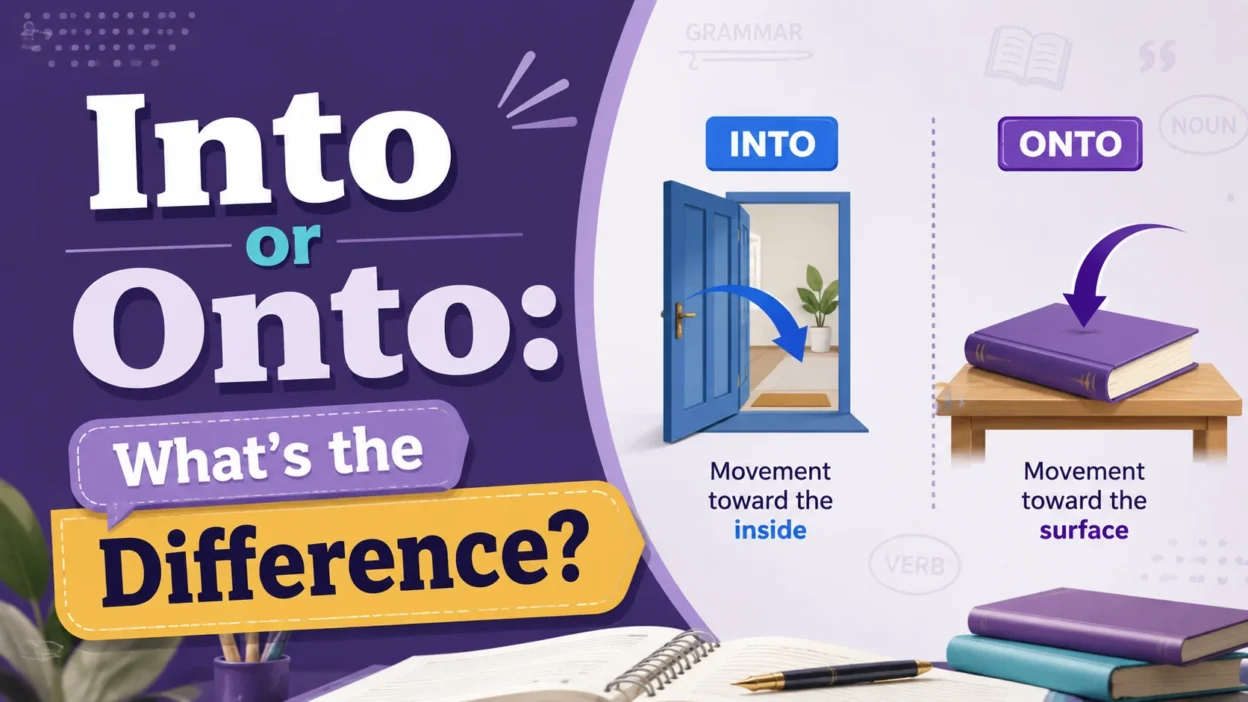 Into or Onto: What’s the Difference?