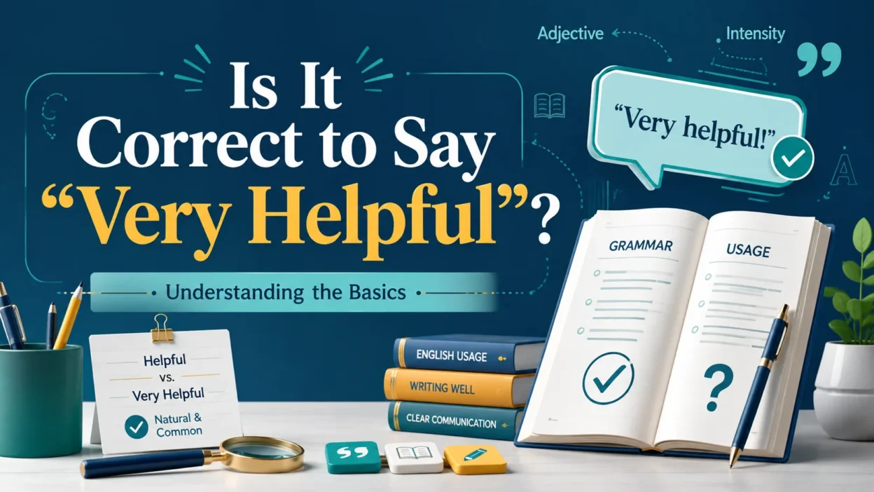 Is It Correct to Say “Very Helpful”? 