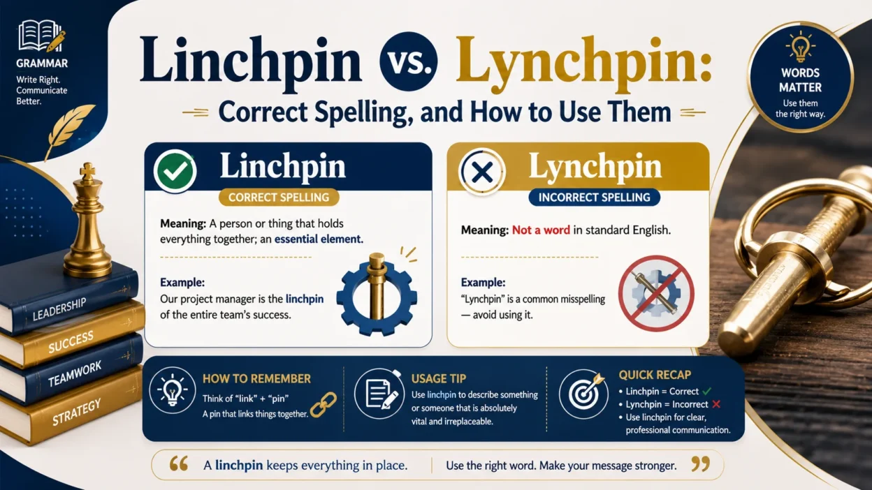 Linchpin vs. Lynchpin: Correct Spelling, and How to Use Them
