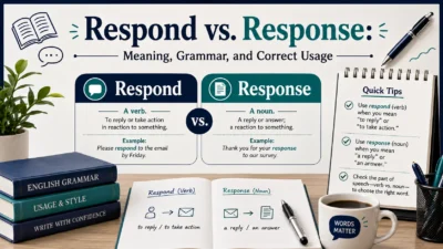 Respond vs. Response: Meaning, Grammar, and Correct Usage