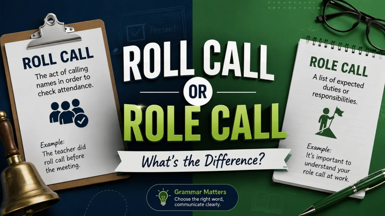 Roll Call or Role Call: What’s the Difference?