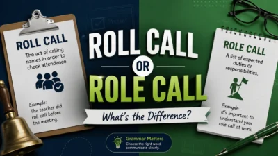 Roll Call or Role Call: What’s the Difference?