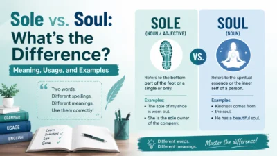 Sole vs. Soul: What’s the Difference? Meaning, Usage, and Examples