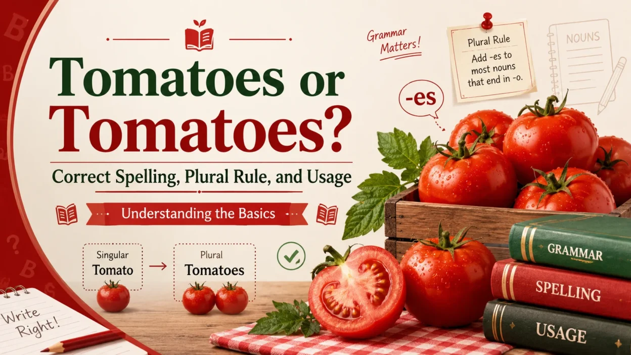 Tomatoes or Tomatoes? Correct Spelling, Plural Rule, and Usage
