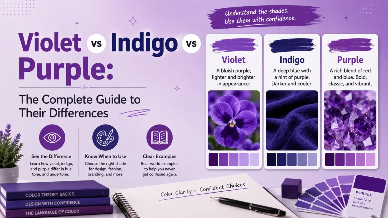 Violet vs Indigo vs Purple: The Complete Guide to Their Differences