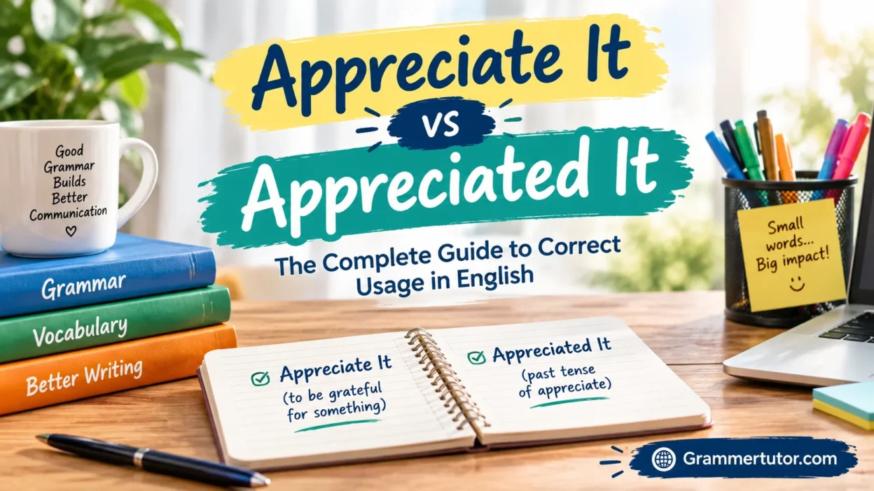 Appreciate It vs Appreciated It: The Complete Guide to Correct Usage in English